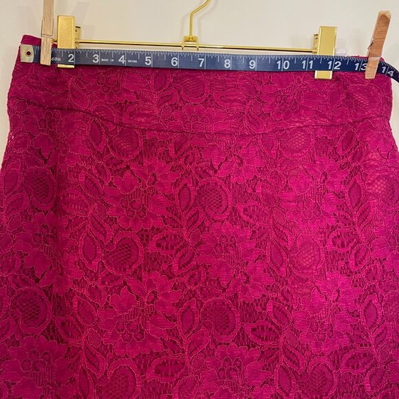 Banana Republic 4P Hot Pink Lace Skirt – Fitted Petite, True to Size - Picture 5 of 8